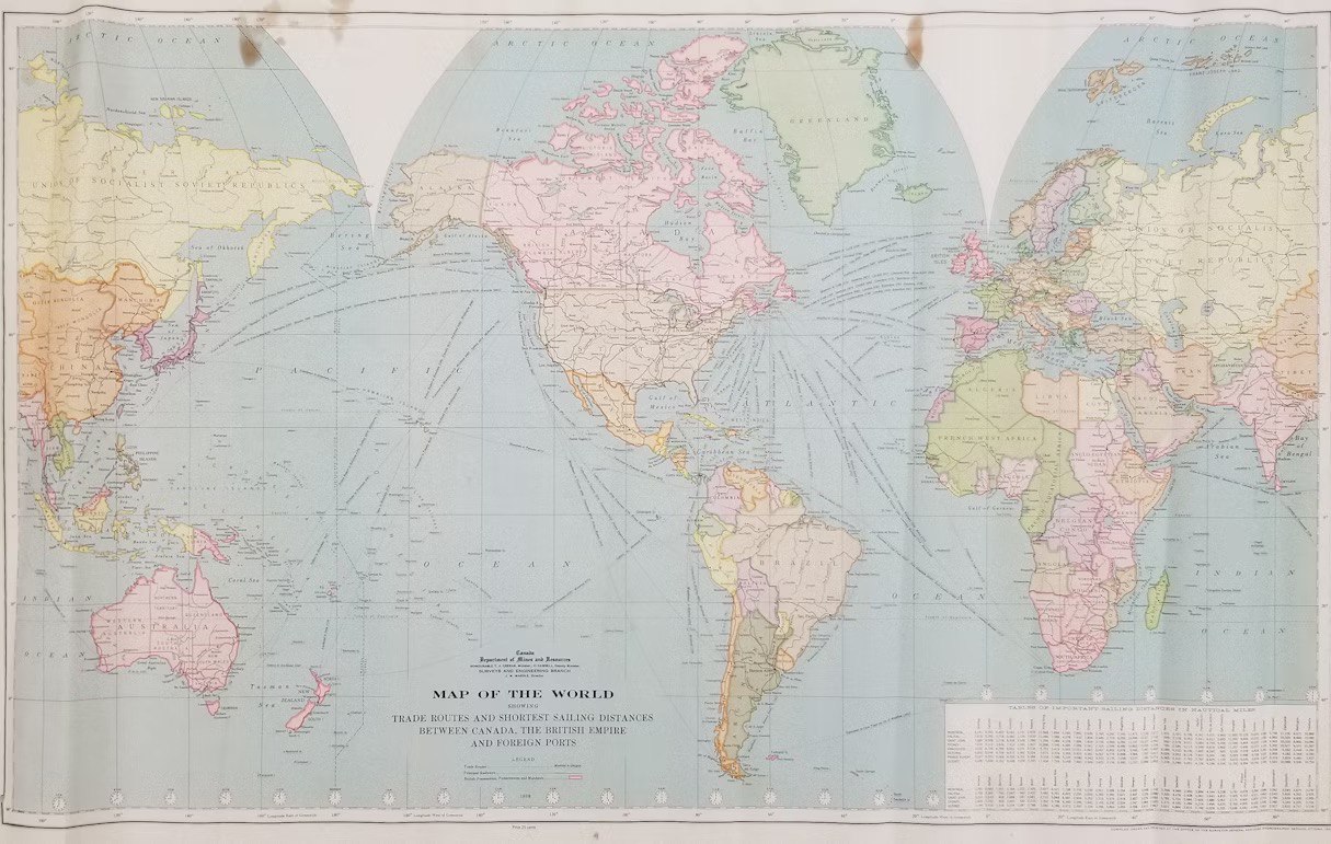 Global operations map